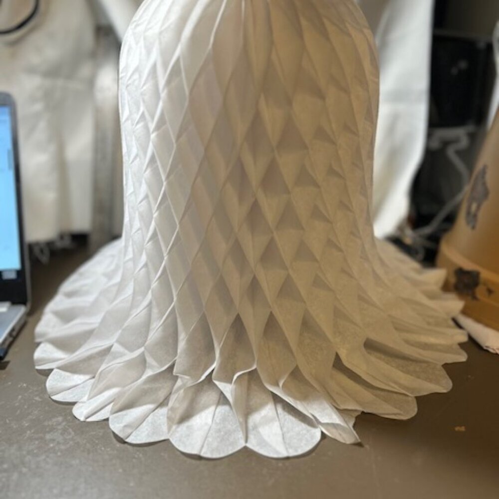 5 Westminster Honeycomb Decorative White  Bells  15 Inches--Made by Beiste